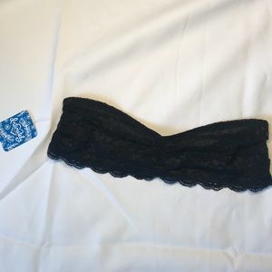 Free people Black size XS  lace bandeau NWT